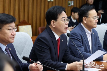 발언하는 송언석 원내대표