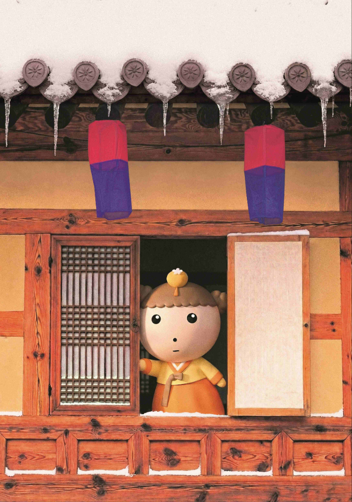 마루는 강쥐 '엘르' 화보 이미지. 네이버웹툰 제공 