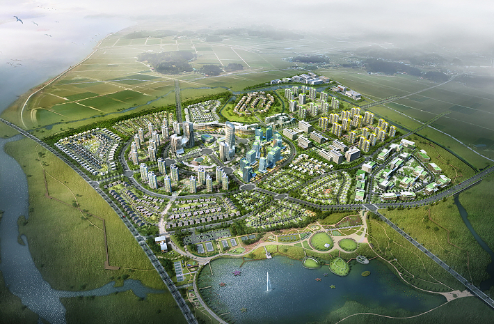익산시 만경강 수변도시 조감도. 익산시 제공