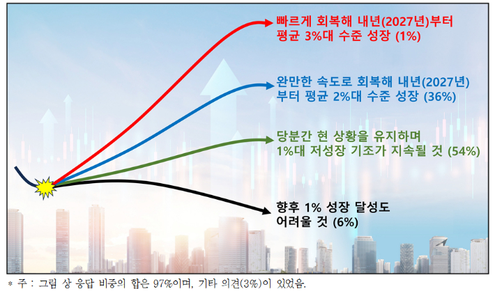 국내 경제학 교수들의 경제 전망. 경총 제공