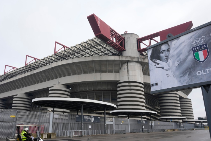 동계 올림픽 개회식이 열릴 이탈리아 밀라노 산 시로 스타디움. 연합뉴스