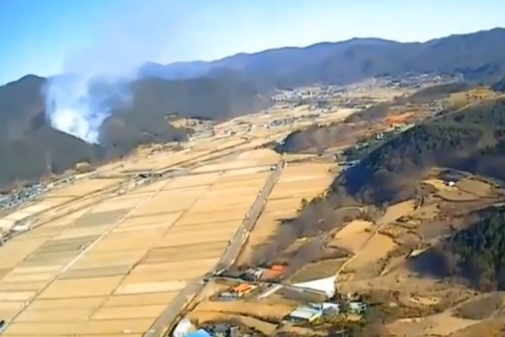 경주 산불 현장. 경북소방본부 제공