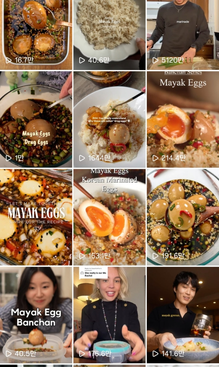 검색어 'mayakeggs' 관련 SNS 게시글 캡처