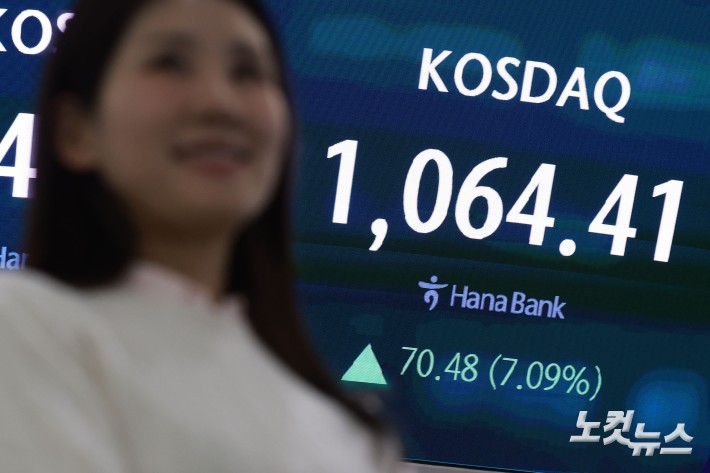 코스닥 지수가 7%가 넘는 급등세를 보이며 4년 만에 이른바 