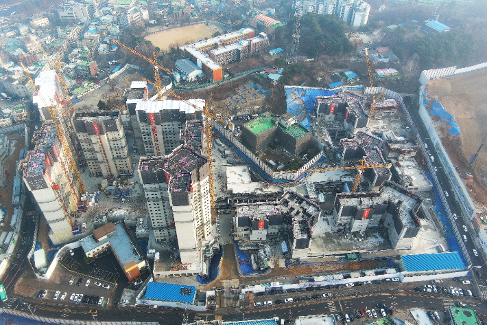 김포시 북변3구역 재개발사업 공사현장 모습. 김포시 제공