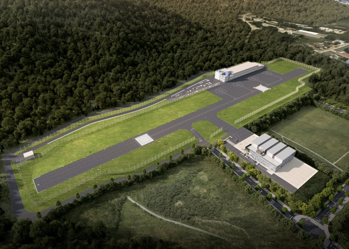 회전익비행센터 조감도. 진주시청 제공