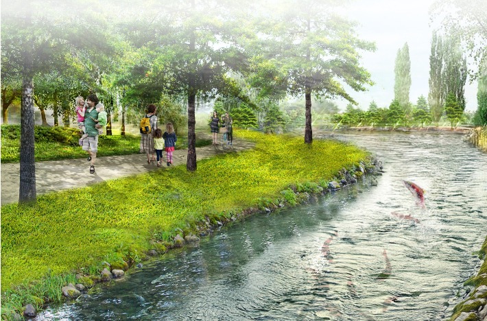 연어자연산란장 투시도. 양양군 제공