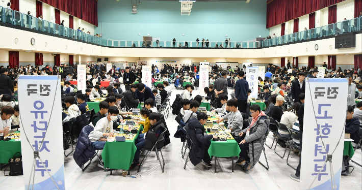 '제1회 신진서배 전국어린이바둑대회' 전경. 한국기원 제공