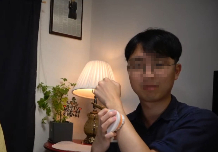 북한에 무인기를 보냈다고 주장한 30대 남성 오모씨. 유튜브 영상 캡처 