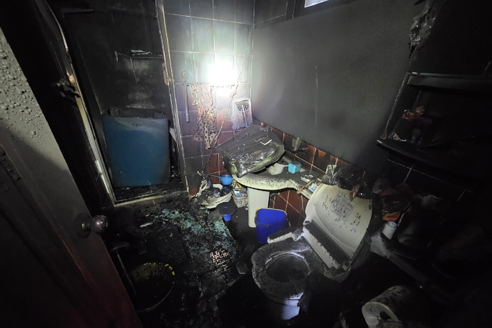 경주시 서부동 상가 주택 화재. 경북소방본부 제공