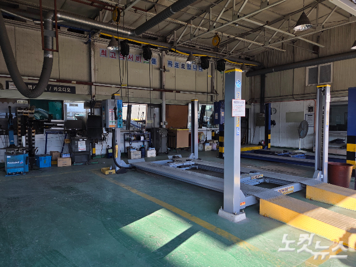 다음달 15일 폐쇄를 앞둔 대전 대덕구 대화동 쉐보레 대전서비스센터(직영 정비센터). 박우경 기자