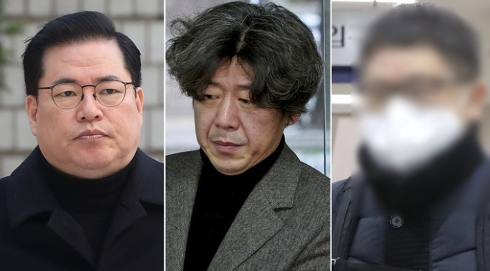 유동규 전 성남도시개발공사 기획본부장(왼쪽부터), 남욱 변호사, 정영학 회계사. 연합뉴스