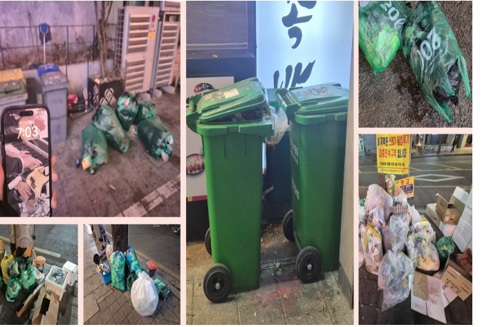 김해 내외동 쓰레기 적치 현황. 김영서 시의원 제공