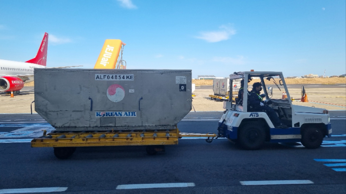 ULD컨테이너 모습. 대한항공 제공
