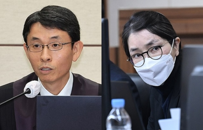우인성 부장판사·김건희 씨. 연합뉴스