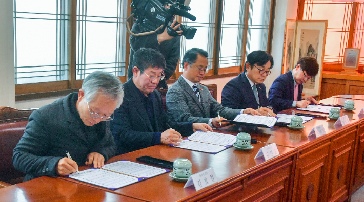 6·3지방선거 제주 언론5사 업무협약식. 제주일보 제공