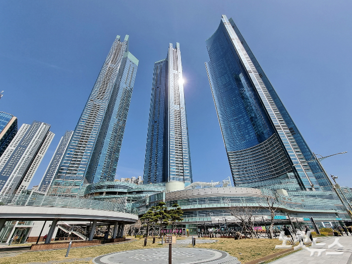 부산 해운대 초고층 빌딩 엘시티. 송호재 기자 