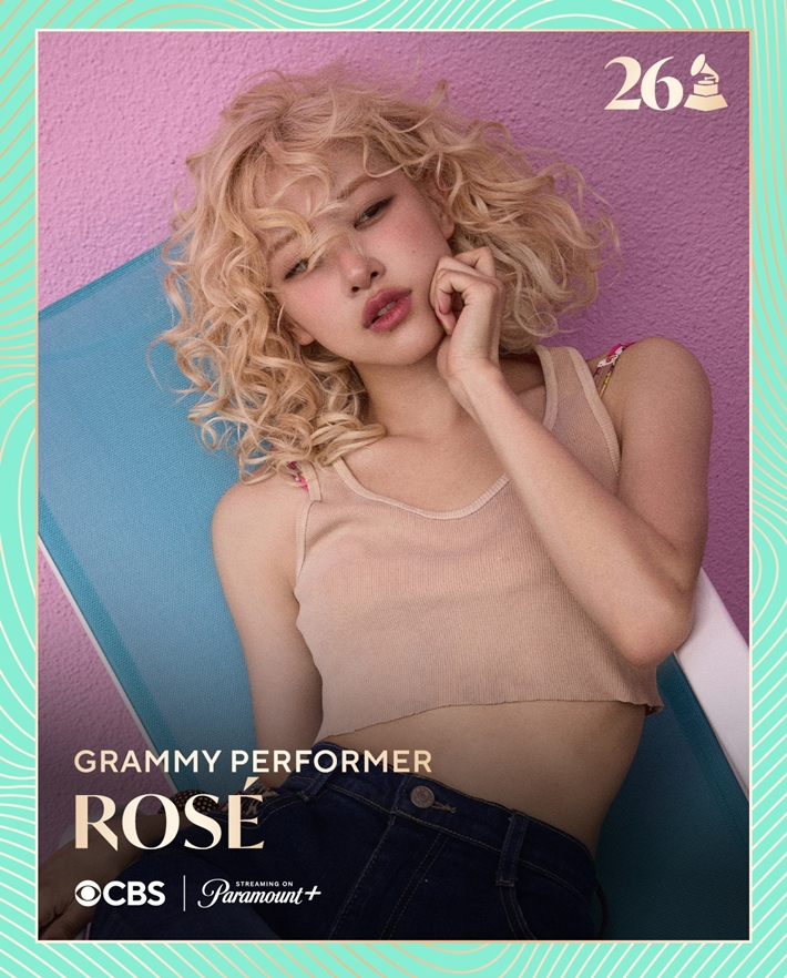 로제가 제68회 그래미 어워드 공연자로 선정됐다. 그래미 어워드 공식 인스타그램 