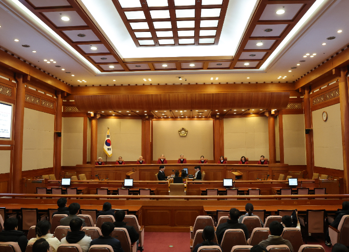 서울 종로구 헌법재판소 심판정. 연합뉴스 
