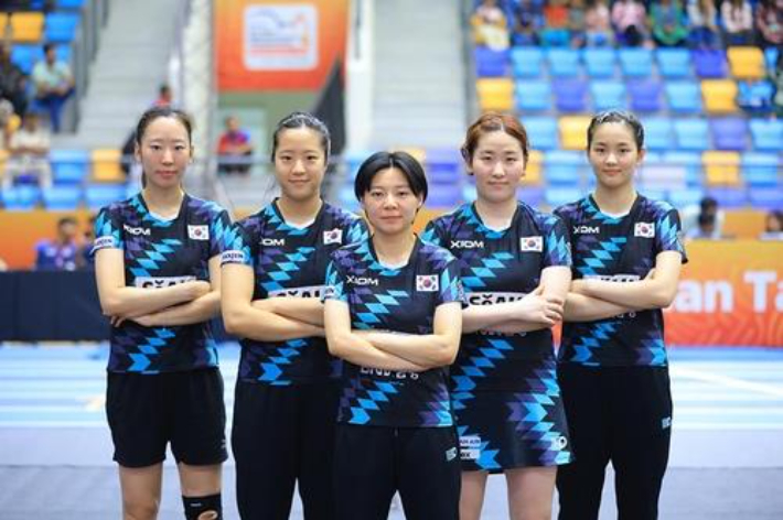 작년 탁구 아시아선수권에 출전한 한국 여자대표팀. 대한탁구협회 제공 