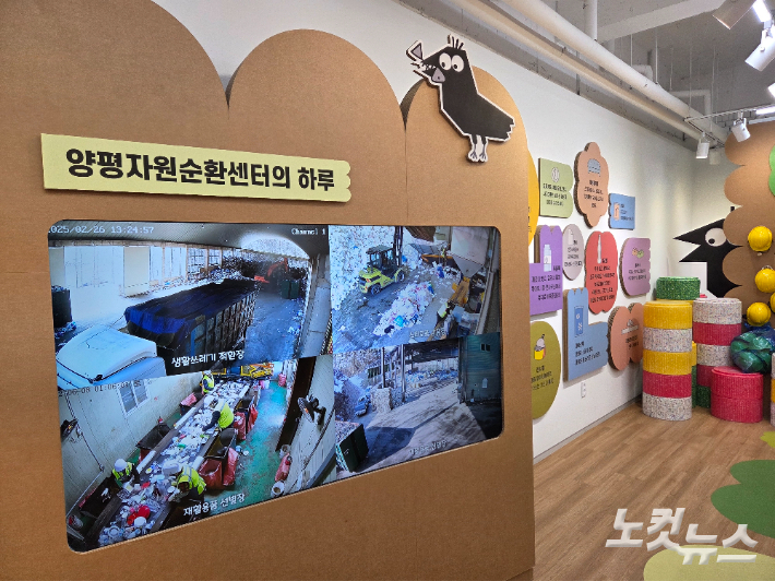 양평자원순환센터는 학생과 기관 등을 대상으로 자원순환교육을 진행하고 있다. 사진은 홍보관 모습. 정성욱 기자