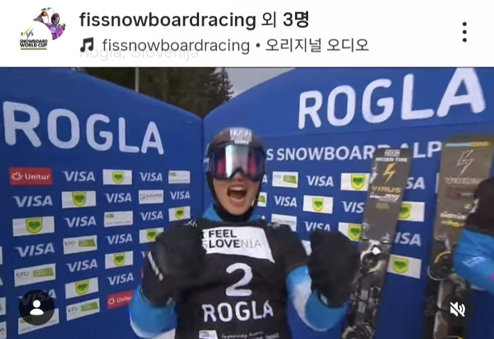 국제스키연맹(FIS) 스노보드 레이싱 인스타그램 캡처