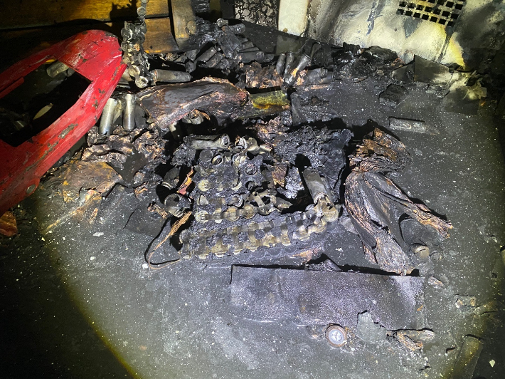 화재 진화 후 모습. 대전소방본부 제공