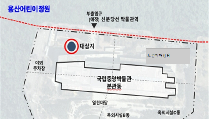 어린이박물관 확장 대상지. 국립중앙박물관 제공