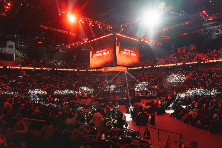 지난달 31일 인천 영종도 인스파이어 아레나에서 개최한 '블랙컴뱃 16 : 엑소더스' 대회 전경. 블랙컴뱃 제공