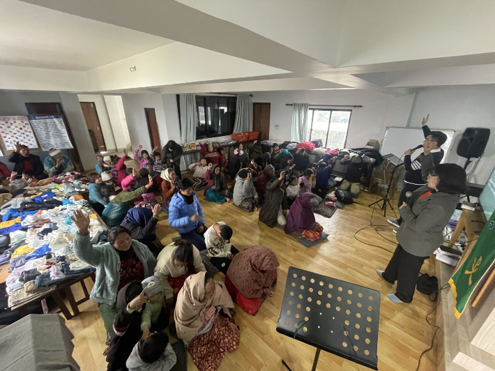 제5회 목회자 리더십 세미나와 함께 진행된 집회 현장. (사)좋은친구들