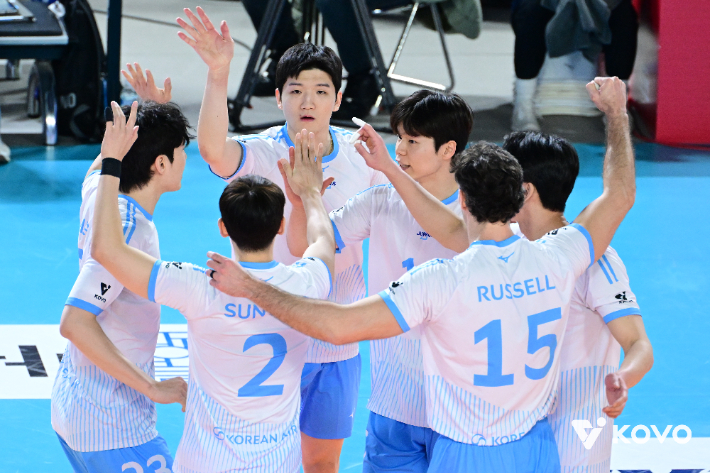 대한항공 승리. 한국배구연맹