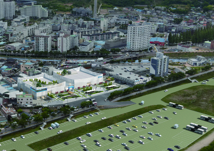 오는 9일 재개장하는 영덕전통시장 조감도. 영덕군 제공