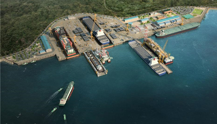 부산항 신항 수리조선단지 조감도. 해양수산부 제공