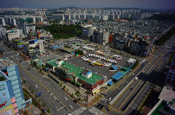 청주시외버스터미널 전경. 청주시 제공