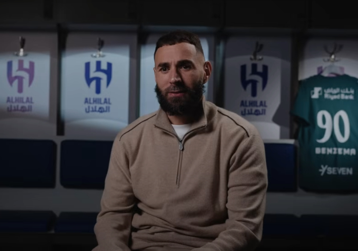 카림 벤제마. 알힐랄 구단 홈페이지 캡처