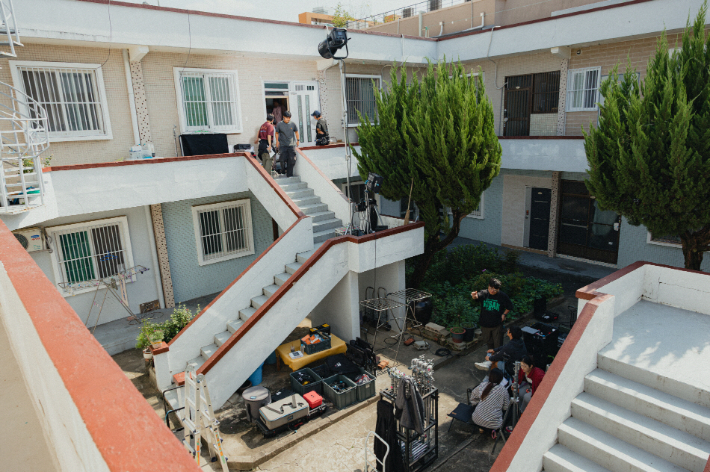 2025년 부산제작사 장편극영화 제작지원작 '풀문' 촬영 현장. 부산영상위원회 제공 