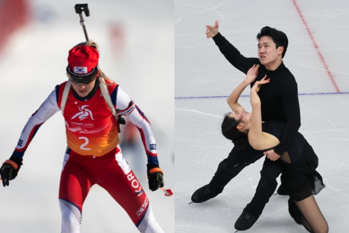 압바꾸모바 예카테리나(왼쪽), 임해나와 연기 펼치는 권예(오른쪽). 연합뉴스