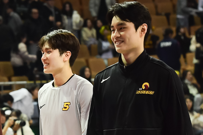 국가대표 차출된 양준석(왼쪽), 유기상. KBL 제공
