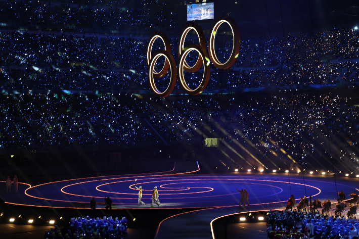 개회식 성화 봉송. 연합뉴스