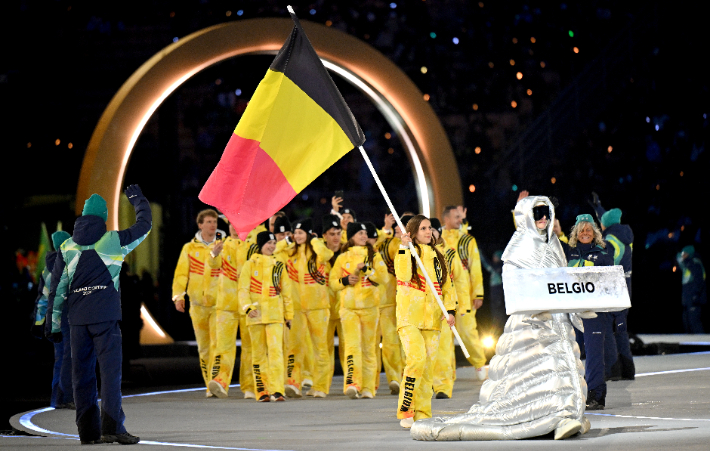 개회식에 입장하는 벨기에 선수단. 연합뉴스