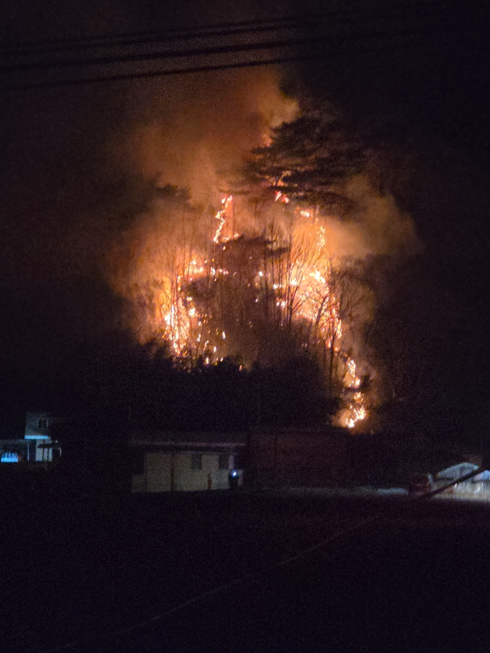 포항 죽장 산불. 산림청 제공