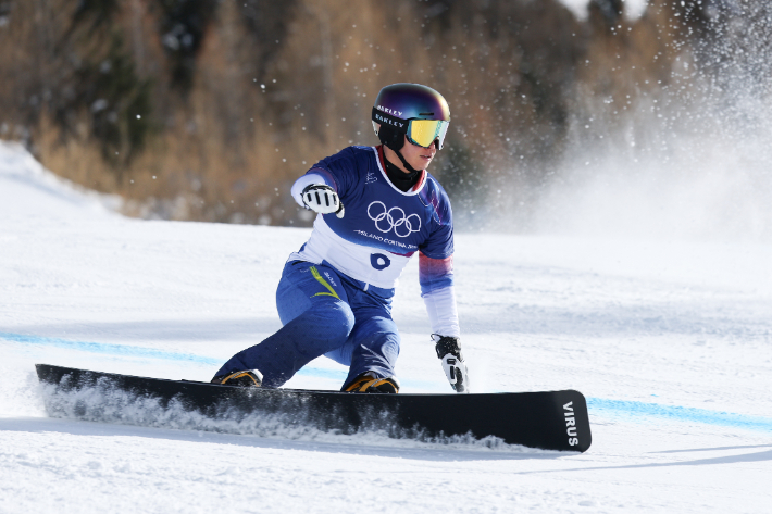 16강 경기 치르는 이상호. 연합뉴스