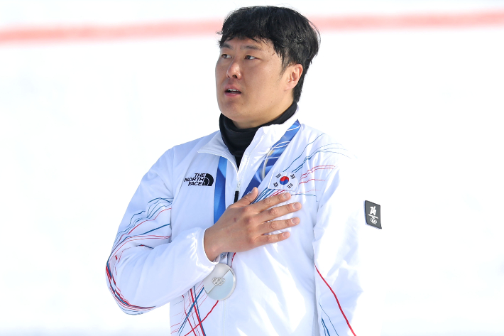 은메달 딴 스노보드 김상겸. 연합뉴스