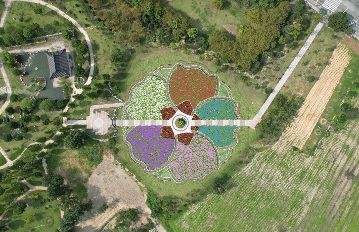 산림청 공모사업에 선정된 황성공원 빛누리정원 무궁화 동산 조성 마스터플랜 조감도. 경주시 제공