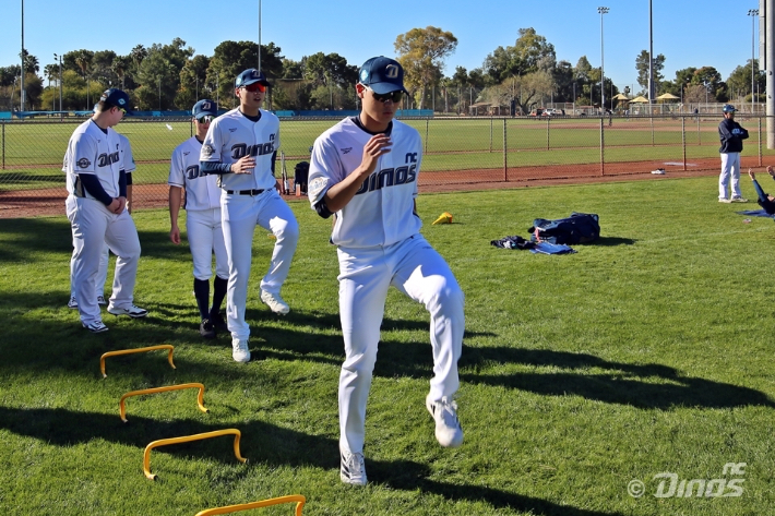훈련 중인 유격수 김주원. NC 다이노스 제공