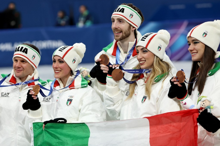 피겨스케이팅 단체전에서 동메달을 수확한 이탈리아. 연합뉴스