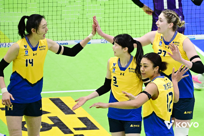 2위로 올라선 현대건설. 한국배구연맹