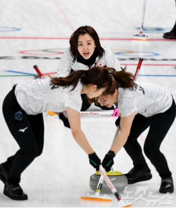 2018 평창동계올림픽 한국과 준결승전 당시 후지사와. 노컷뉴스