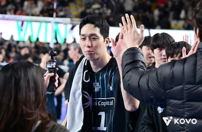 현대캐피탈 최민호. 한국배구연맹 