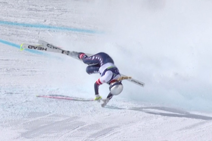 린지 본이 넘어지는 순간. 연합뉴스